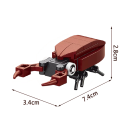 Zestaw konstrukcyjny 3.4 x 7.4 x 2.8 cm Żuk 37 sztuk Mini mikro klocki 3D model owada Kreatywny konstruktor dla dzieci od 9 lat Składanie szczegółowego chrząszcza 2