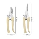 Zestaw nożyc ogrodowych Nożyce do gałęzi 17,5 cm i nożyce z prostymi ostrzami 19,2 cm Metalowe ostrza i beżowe uchwyty z sprężyną Do ogrodu 8