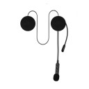 Zestaw słuchawkowy Bluetooth do kasku motocyklowego z mikrofonem stałym, przyciskami sterującymi, czasem pracy baterii 10 godz., czarny, bez interkomu 1