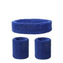 Zestaw sportowy składający się z opaski na głowę i dwóch opasek przeciwpotnych Kolorowy bawełniany wzór Materiał chłonny do uprawiania 13