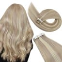 Zestaw tape in włosów do przedłużania i zagęszczania 20 sztuk 45 cm naturalne ludzkie włosy z taśmą klejącą do stylizacji fryzury 1