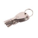 Zestaw wytrychów grzebieniowych 9w1 ze stali nierdzewnej 7x2,7 cm Narzędzia do naprawy zamków Szkolenie w zakresie bezpieczeństwa Srebrna stal Kompletny zestaw narzędzi 3