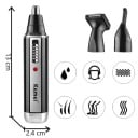 Zgârietură electrică 3 în 1 USB încărcabilă 13x2,4 cm cu ecran LCD pentru nas, urechi, sprâncene, barbă și contururi 2