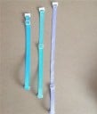 Zgărzi colorate ajustabile pentru câini 100 buc Benzi subțiri din țesătură cu închidere din plastic și cataramă glisantă Lungime 20 până la 40 cm 2