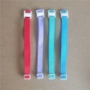 Zgărzi colorate ajustabile pentru câini 100 buc Benzi subțiri din țesătură cu închidere din plastic și cataramă glisantă Lungime 20 până la 40 cm 5