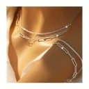 Žiarivý náramok 18+5 cm a náhrdelník 45+5 cm Striebro 925 Jemný zladený set pre ženy Denné nosenie Svadba Párty Elegantné šperky 5