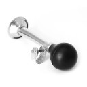 Zilveren fietshoorn 20 x 6 cm Retro metalen fietshoorn met rubberen ballon Luid toeterend Metalen constructie Veiligheidsaccessoire 2