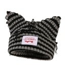 Zimná pruhovaná čiapka Skullies s mačacími ušami Háčkovaný unisex klobúk 55–60 cm Teplá módna hip-hop čiapka Kostýmny pletený klobúk 5