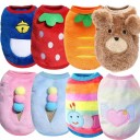 Zimní obleček pro psa velikost L 45 cm hrudník 35 cm záda Barevný teplý overal v pastelových barvách Pohodlné zimní oblečení pro psy 3.5–4.5 kg 3