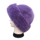 Zimowa ciepła pluszowa czapka futrzana 22,5 × 34 cm Puszysta czapka beanie z poliestru Stylowa gruba czapka na chłodne dni 8