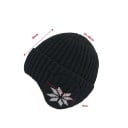 Zimowa pleciona czapka z pluszem i ochraniaczami uszu Unisex akrylowa czapka na rower Ciepła outdoorowa wełniana czapka dla mężczyzn 12