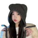 Zimowa pluszowa pleciona czapka z uszami misia i sznurkami pod szyją Urocza ciepła wełniana czapka 56–58 cm Styl Gorros Korea Damska czapka 5