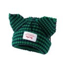 Zimowa pruhowana czapka Skullies z kocimi uszami Szydełkowany unisex kapelusz 55–60 cm Ciepła modna czapka hip-hop Kostiumowy dzianinowy 7