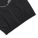 Zip-Up Windbreaker with Print on the Back and White Trim with Pockets and Elastic Hem Black Unisex 8