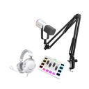 Živý audio mixážní pult k PC s RGB podsvícením, změnou hlasu, zvukovými efekty, redukcí šumu, XLR mikrofonem a headsetem 6