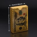 Zlaté plastové hracie karty 55 kusov s dizajnom bankovky 100 USD lesklý vodeodolný povrch a rozmer 6 x 9 cm pre poker žolíky aj kanastu 2