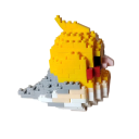 Žltý tropický papagáj 7.6 x 10 x 6.5 cm Mikro mini stavebné bloky 3D montážny model pre milovníkov vtákov Kreatívna farebná dekoratívna stavebnica 4