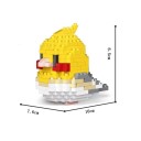 Žlutý tropický papoušek 7.6 x 10 x 6.5 cm Mikro mini stavební bloky 3D montážní model pro milovníky ptáků Kreativní barevná dekorativní stavebnice 5