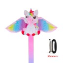 Zmeu în formă de unicorn 200 x 110 cm Zmeu pentru copii cu sfoară de 50m Zmeu colorat pentru jocuri în aer liber și distracție în familie 6