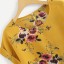 Żółta bluzka damska z kwiatami 2