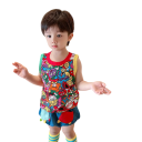 Zomer Kinder T-shirt Hysteric Mini 100% Katoen Mouwloze Vest voor Jongens en Meisjes Anime Stijl met Kleurrijke Cartoon Patroon O Hals 5