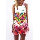 Zomerjurk met print voor dames A740 4