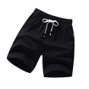 Zomerse herenshorts van katoen en linnen, effen kleur, vrijetijdsshorts met trekkoord, casual, ademende shorts voor de zomer 1