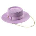 Zomerstrohoed voor dames 56-58 cm Elegante dameszonnehoed met lint Reisstrandhoed Zonbescherming 4