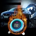 Zonder sleutel starten van de auto met een knop Voor auto's met een boordnet van 12 V Blauw verlichte knop 2 chip sleutelhangers Besturingseenheid 2