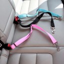 Ζώνη ασφαλείας για σκύλους στο αυτοκίνητο Μεταλλική αγκράφα για την υποδοχή της ζώνης και καραμπίνα για το λουρί Ρυθμιζόμενο μήκος Νάιλον 13