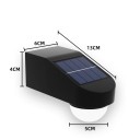Zonne-energie LED buitenwandlamp IP65 13 x 6 x 4 cm Automatische inschakeling Licht voor hek trappen terras Warm wit 2