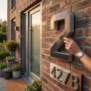 Zonne-energie LED huisnummer Verlicht bord met huisnummer Grootte 23 cm ABS kunststof Zwarte uitvoering Voor aan de muur van het huis, op de omheining of aan de garagepoort 5