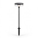 Zonne-lampen voor op de grond 2 stuks Schommelend in de wind Hoogte 53,3 en 83,3 cm LED IP65 Waterdicht Warm wit Zwart Voor de tuin terras en gazon 5