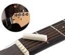 Zubehörset für akustische Gitarre 14 Teile Stimmgerät Steg Nullbund 6 schwarze und 6 elfenbeinfarbene Stege 4