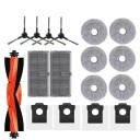 Zubehörset für Robotersauger 17 Teile 1 Hauptbürste 6 Wischpads 2 Filter 4 Beutel 4 Bürsten Ersatzteile zur Wartung 1
