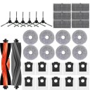 Zubehörset für Robotersauger 32 Teile 2 Hauptbürsten 8 Wischpads 6 Filter 10 Beutel 6 Kehrbürsten Ersatzteile für die Wartung 1