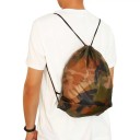 Zugbeutel 43 x 34 cm Camouflage Rucksack mit Kordeln aus Oxford Leichter Sportbeutel Unisex Für das Fitnessstudio, Ausflüge und Reisen 5