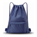 Zugbeutel 44 x 33 cm Wasserabweisender Nylonrucksack mit Reißverschlusstasche Unisex Für das Fitnessstudio, die Schule und Ausflüge 21