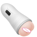 Zuig- en beweegbare masturbator, kunstmatige vagina met realistische adering, zuigstimulatie, 10 vibratiefrequenties, waterdichte inleg en discrete verpakking. 8