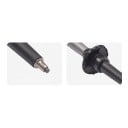 Zusammenklappbarer Trekkingstock 130 cm, zusammengefaltet auf 39 cm, ultraleicht mit schnellem Ausklappen der Segmente, Handgelenkschlaufe und rutschfestem Spitzen 4