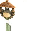Zvonkohra Totoro závesná dekorácia 38 cm Živicová ozdoba 8 cm Japonská veterná zvonkohra Živica meď plast Interiérová aj exteriérová 2