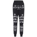 Zwarte dames joggingbroek met opschrift 1