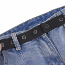 Zwarte elastische verstelbare broekgesp 10-50 cm Flexibel alternatief voor tape Comfortabel om te dragen Breedte 2,5 cm Beperkt de beweging niet 2