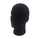 Zwarte hoofdkapstandaard voor pruiken 27,5 x 13,5 x 11,5 cm Schuimhoofd voor brillen, petten Hoofdomtrek 54 cm 1