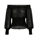 Zwarte off-shoulder blouse 1