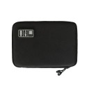 Zwarte organizer voor elektronische accessoires 24x17x3,6 cm Reiskoffer voor kabels, opladers en accessoires met compartimenten voor overzichtelijke organisatie 3