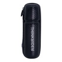 Zwarte waterdichte fietsopbergdoos 22,5 x 7 cm 0,7 l Carbon oppervlak Ritssluiting Reflecterende elementen Multifunctionele doos voor gereedschap en accessoires 1