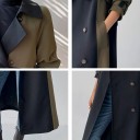 Zweifarbiger Trenchcoat für Damen 4