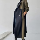 Zweifarbiger Trenchcoat für Damen 5