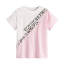 Zweifarbiges Damen-T-Shirt mit Pailletten 5